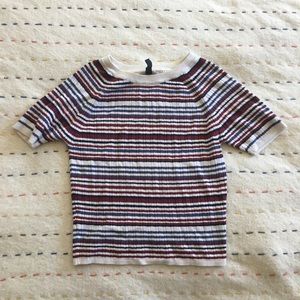 🧿Striped Crop Top